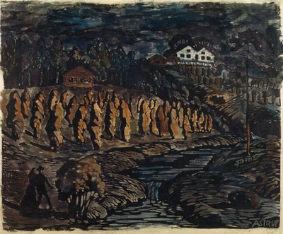 ポール上の大きなシーブ 作： Nikolai Astrup