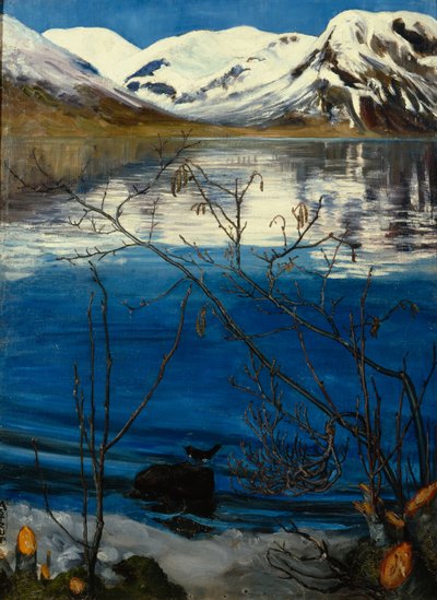 Jølstervannet での 3 月のムード 作： Nikolai Astrup