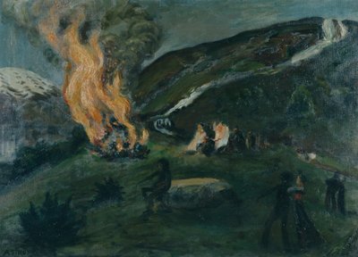 真夏の火事 作： Nikolai Astrup