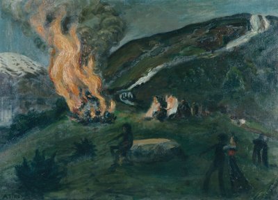 真夏の火事 作： Nikolai Astrup