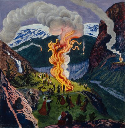 真夏の火事 作： Nikolai Astrup