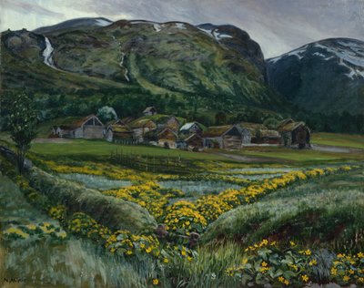 土曜の夜とキンポウゲ 作： Nikolai Astrup