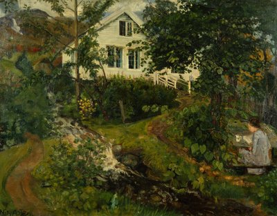 旧牧師館、1908年以前（キャンバスに油彩） 作： Nikolai Astrup