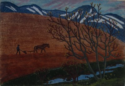 農夫（キャンバスに油彩） 作： Nikolai Astrup