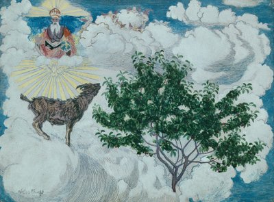 楽園に入ったヤギ 作： Nikolai Astrup