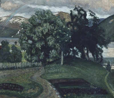 牧師館の庭、1911年以前（絵画） 作： Nikolai Astrup