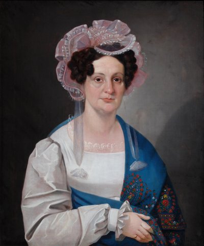 Olga Matveevna Golovinaの肖像、旧姓Dashkova 1798-1840、1828年 作： Nikolai Dmitrievich Mylnikov