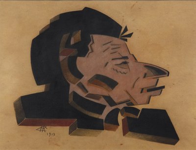 Vsevolod Meyerhold 1874-1940、1913の肖像 作： Nikolai Ivanovich Kulbin