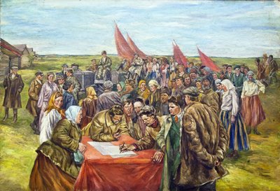 国債調印、1930年代半ば。 作： Nikolai Ivanovich Shestakov