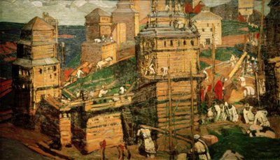 都市を築く 作： Nikolai Konstantinowitsch Roerich