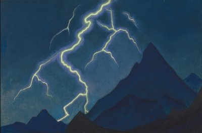 天国の呼び声。雷、1935-1936 作： Nikolai Konstantinowitsch Roerich