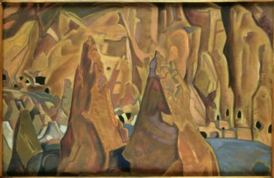 カールスバッド洞窟- NKRoerichによる絵画 作： Nikolai Konstantinowitsch Roerich