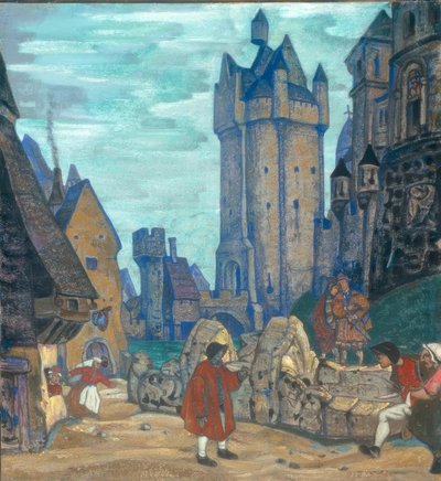 城の前 作： Nikolai Konstantinowitsch Roerich