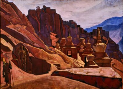 チベットのボンポラマ修道院 作： Nikolai Konstantinowitsch Roerich