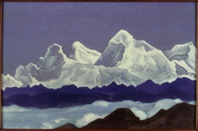 エベレスト山- NKRoerichによる絵画 作： Nikolai Konstantinowitsch Roerich