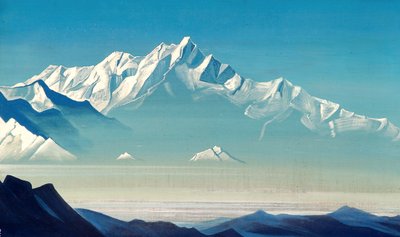 Mount of Five Treasures Two Worlds、1933年。 作： Nikolai Konstantinowitsch Roerich