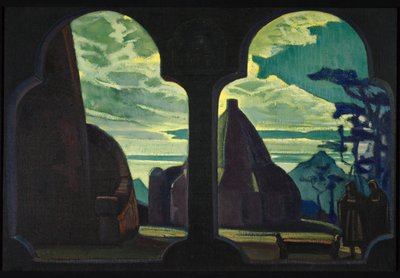 オペラトリスタンとイゾルデの舞台デザイン（R.ワグナー作、1912年） 作： Nikolai Konstantinowitsch Roerich