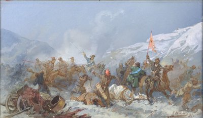 プガチョフ軍との戦い、1891年。 作： Nikolai Nikolayevich Karasin