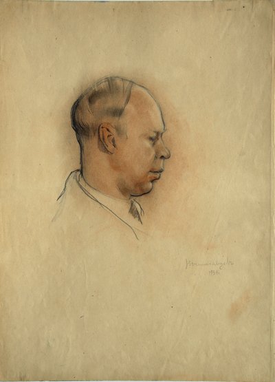 作曲家セルゲイ・プロコフィエフ（1891-1953）の肖像画 作： Nikolai Nikolayevich Vysheslavtsev