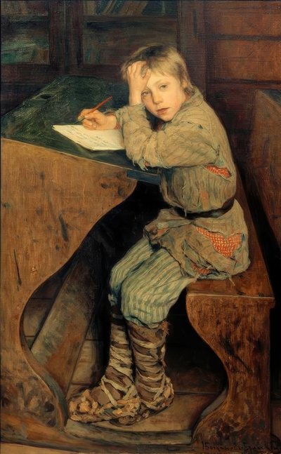 村の学校の日曜日 作： Nikolai P. Bogdanow Bjelski