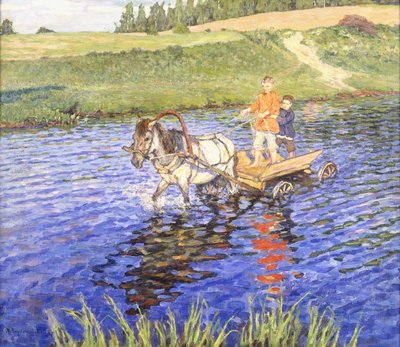 川を渡る 作： Nikolai Petrovich Bogdanov Belsky