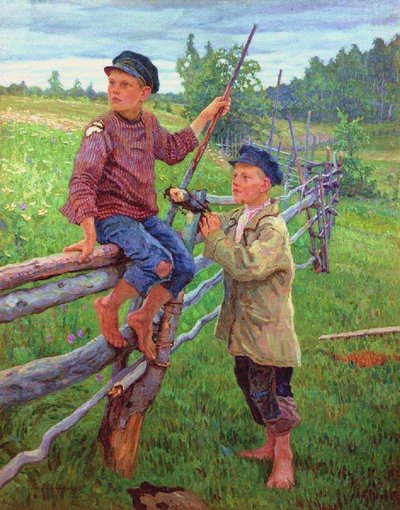 カントリー・ボーイズ、1936年。 作： Nikolai Petrovich Bogdanov Belsky