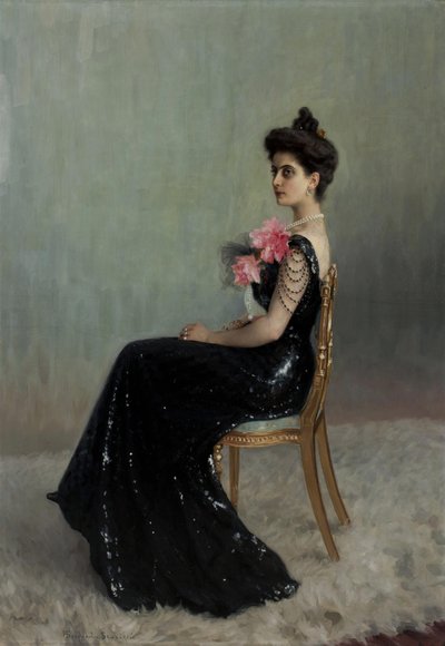 伯爵夫人マリア・パブロフナ・アバメリク＝ラザレバ 1876-1955年、旧姓デミドヴァ 1900-1901年の肖像。 作： Nikolai Petrovich Bogdanov Belsky
