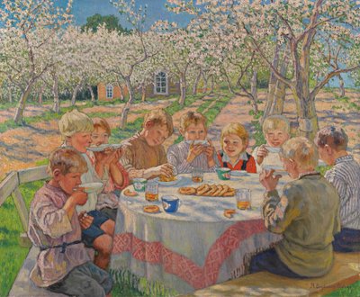 Tea In The Apple Orchard. 作： Nikolai Petrovich Bogdanov Belsky