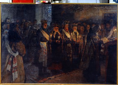 正統派司祭との結婚式 作： Nikolai Petrovich Bogdanov Belsky