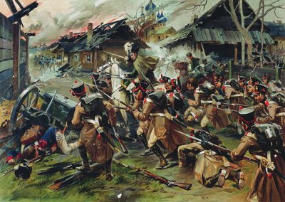 1812年10月24日、1900〜1910年のマロヤロスラヴの戦い 作： Nikolai Semyonovich Samokish