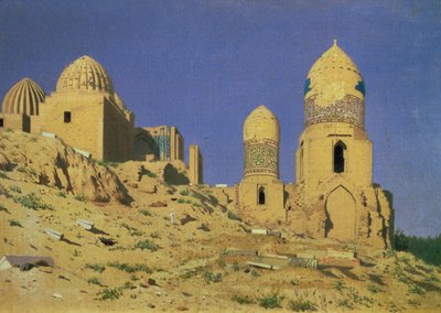 サマルカンドのハズラットシャクイジンデ廟、1869〜70年 作： Nikolai Stepanovich Vereshchagin