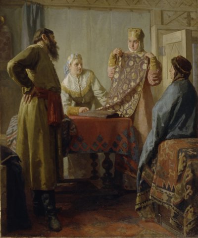17世紀、19世紀半ばの日常生活の一場面。 作： Nikolai Vasilyevich Nevrev
