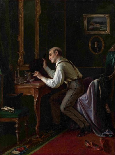 ドレッシングテーブルで、1872年 作： Nikolai Yakovlevich Gribkov