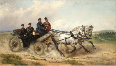 1888年にランダウで皇帝アレクサンドル3世とカイザーヴィルヘルム2世 作： Nikolai Yegorovich Sverchkov