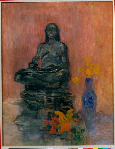 "Une divinite hindou" (あるヒンドゥー教の神) Peinture de Nikolai Sapunov (Sapounov) (1880-1912) - 1900年代 - 油彩・キャンバス - 個人蔵 作： Nikolaj Nikolaevic Sapunov