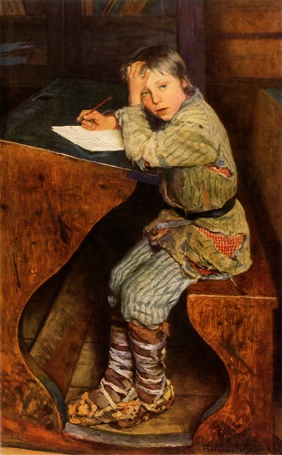 「人生から学ぶ」、c1903、1965。 作： Nikolaj Petrovic Bogdanov Bel