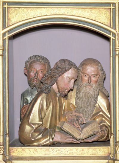 セントジェームズザマイナー、セントフィリップ、セントバルナバ、アイゼンハイムの祭壇画、1490年頃（塗装木材） 作： Nikolaus Hagenauer