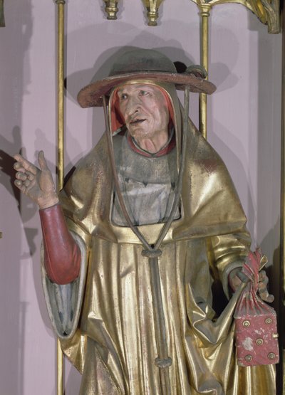 イセンハイムの祭壇画、聖ジェローム、聖ジェロームの詳細、c.1490木にペイント 作： Nikolaus Hagenauer