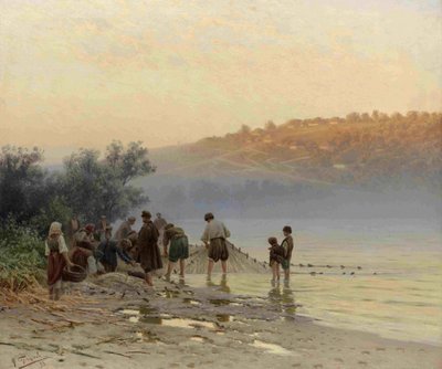 ドニエプル川の漁師、1898 年 作： Nikolay Alexandrovich Sergeyev