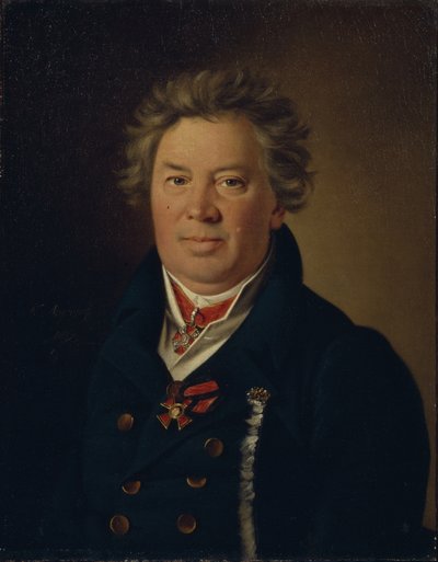 建築家フョードルキリロヴィッチソコロフの肖像1752-1824、1819 作： Nikolay Ivanovich Argunov