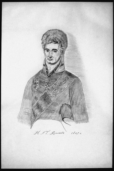 自画像のコピー、1806 年 作： Nikolay Petrovich Rezanov