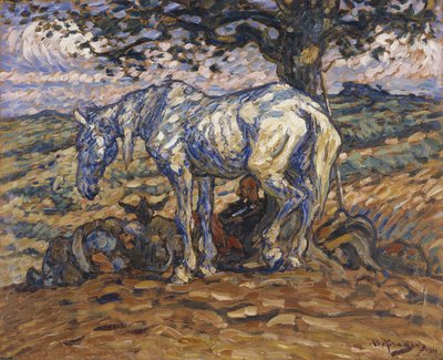 ドンキホーテスホースロシナンテ、1911年（段ボールに油彩） 作： Nils Kreuger