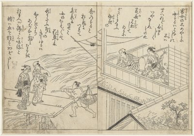 川沿いの茶屋 作： Nishikawa Sukenobu (attributed to)