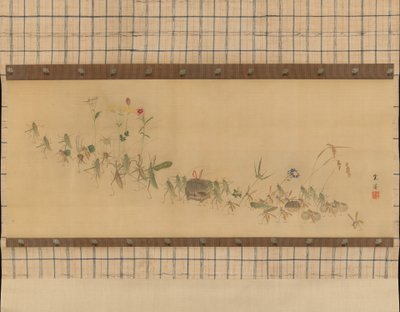 昆虫の行列、19 世紀。 作： Nishiyama Kan