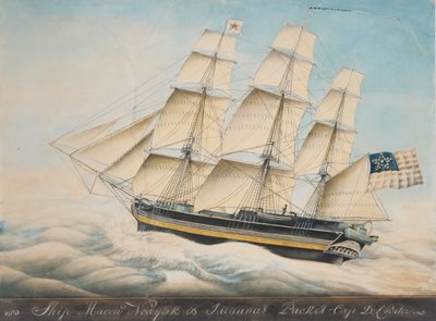 船メイコン、1828-35。 作： Nivelet