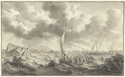 カンペン近くの堤防決壊、1775 年 作： Noach van der Meer (II)