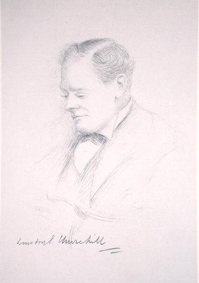 ウィンストン・チャーチルの肖像 作： Noel Dorville