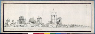 The Chateau de Vincennes（ペン＆インク、ウォッシュ、紙 作： Noel Gasselin