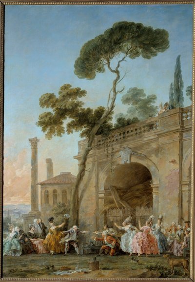 コリン・アイラード（コリン・マイラードのゲーム）。クリスマス・ハレ（1711-1781）の絵画、1770-1780年頃。油彩・キャンバス。アミアン、ピカルディ美術館（Musee De Picardie 作： Noel Halle