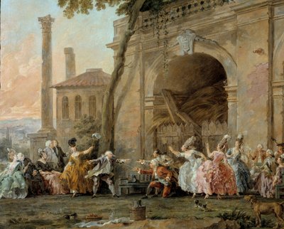 コリン・アイラードの選手の詳細。クリスマス・ハレ（1711-1781）による絵画、1770-1780年頃の作品。キャンバスに油彩。アミアン、ピカルディ美術館 作： Noel Halle